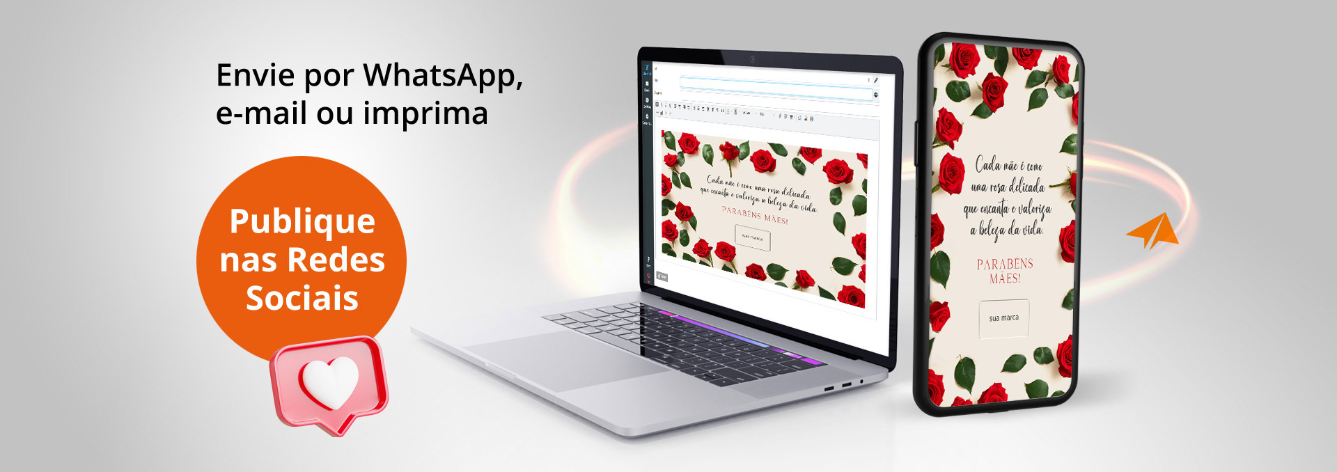 Banner Cartões Empresas Dia das Mães para Email, Whatsapp, Redes Sociais ou Imprimir