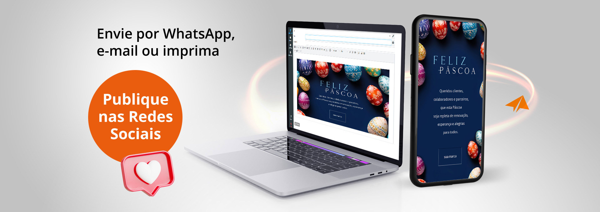 Banner Cartões Empresas para Páscoa, Whatsapp, Redes Sociais ou Imprimir