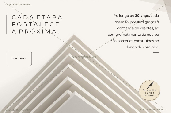 Cartão Aniversário Empresas Etapas