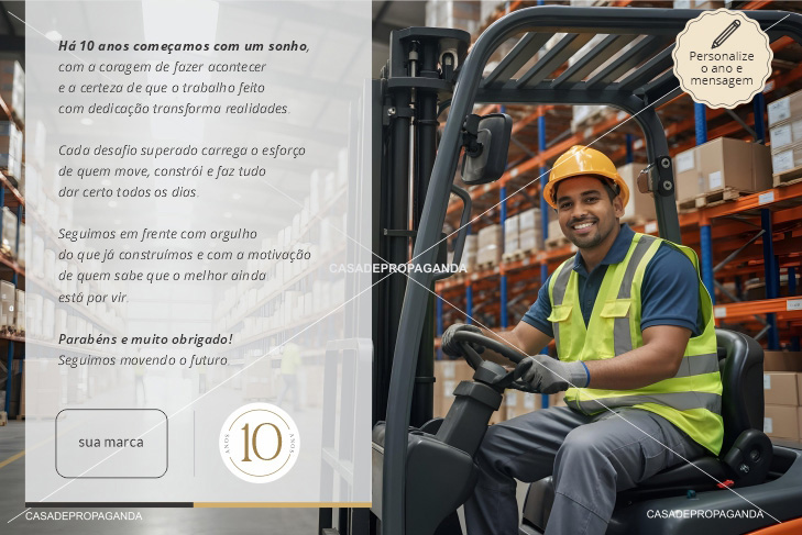Cartão Aniversário Empresa Valores