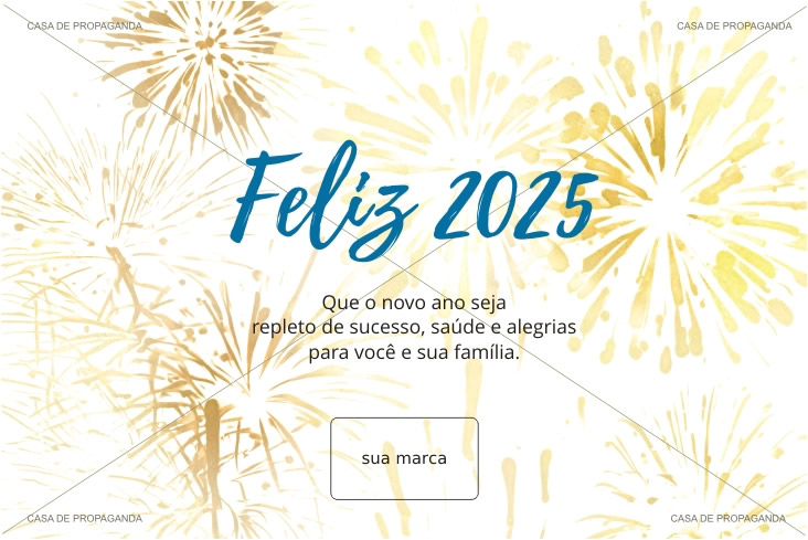 Cartão Ano Novo Empresa Fogos