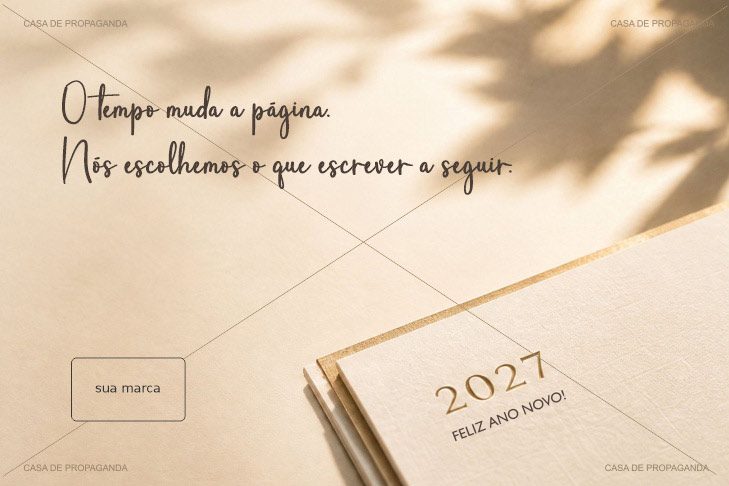 Cartão de Ano Novo Corporativo Escreva