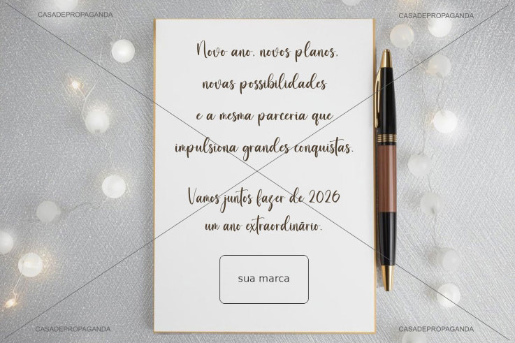 Cartão de Ano Novo Empresas Extraordinário