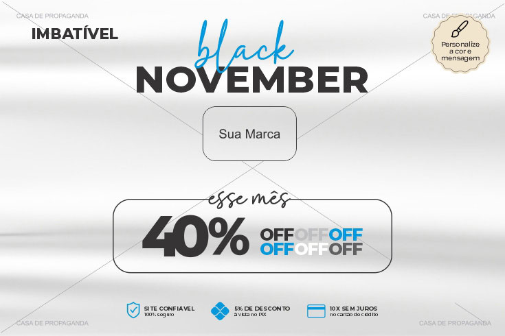 Arte Cartão Promocional Black Friday Elegante