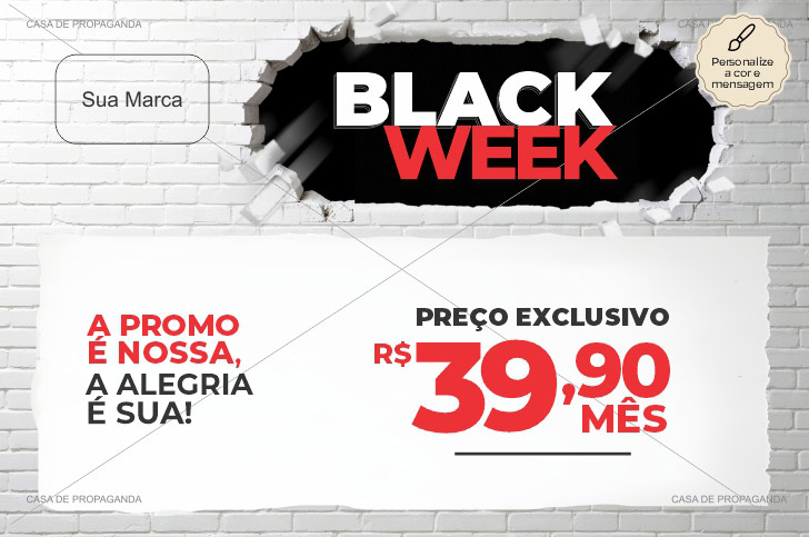 Arte Cartão Promocional Black Friday Wall