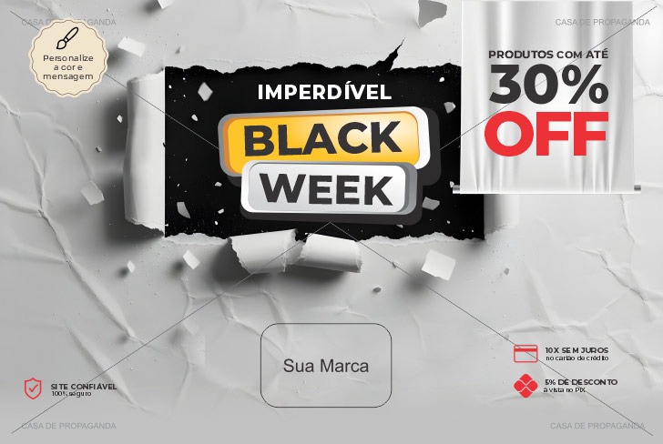 Cartão Promocional Black Friday Banner
