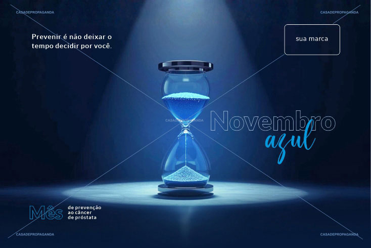 Cartão Corporativo Prevenção ao Câncer de Próstata Novembro Azul - Prevenção