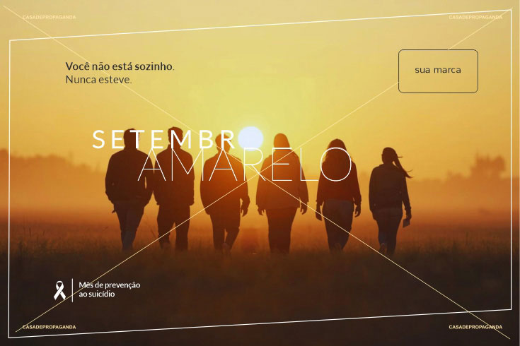 Cartão Corporativo Prevenção Suicídio Setembro Amarelo - Amigos