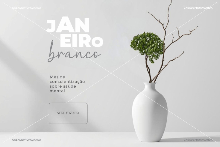 Cartão Campanha Prevenção Saúde Mental - Janeiro Branco