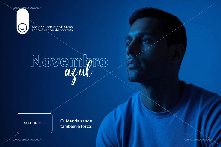 Cartão Corporativo Prevenção ao Câncer de Próstata Novembro Azul - Força