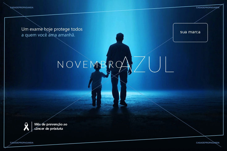 Cartão Empresas Prevenção ao Câncer de Próstata Novembro Azul - Amanhã