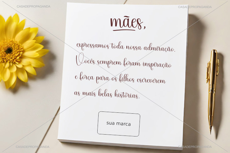 Cartão Carta Dia das Mães Equipe