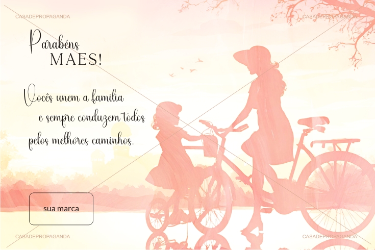 Cartão Pedalar Dia das Mães