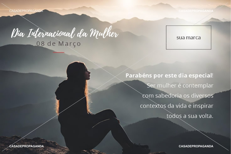 Cartão Contemplação Dia das Mulheres Corporativo