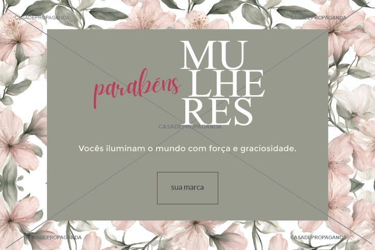 Cartão Floral Dia das Mulheres Corporativo