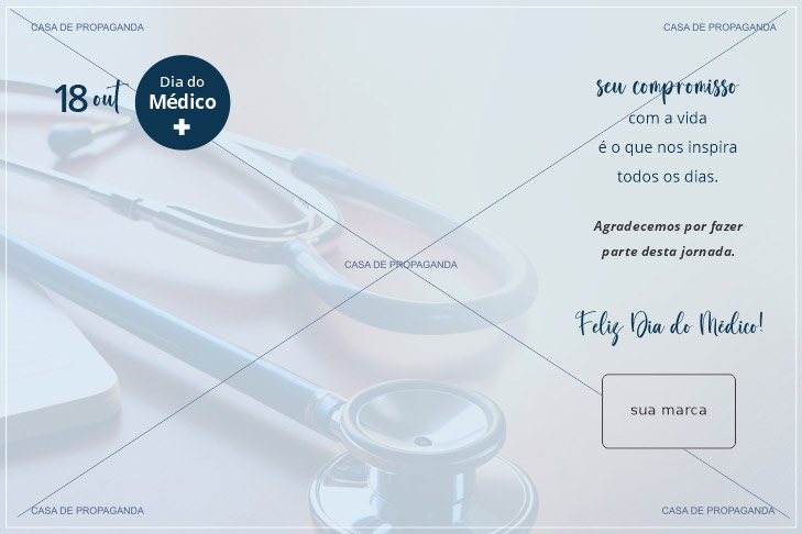 Cartão Dia do Médico Compromisso