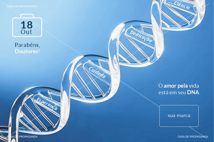 Cartão Dia do Médico DNA