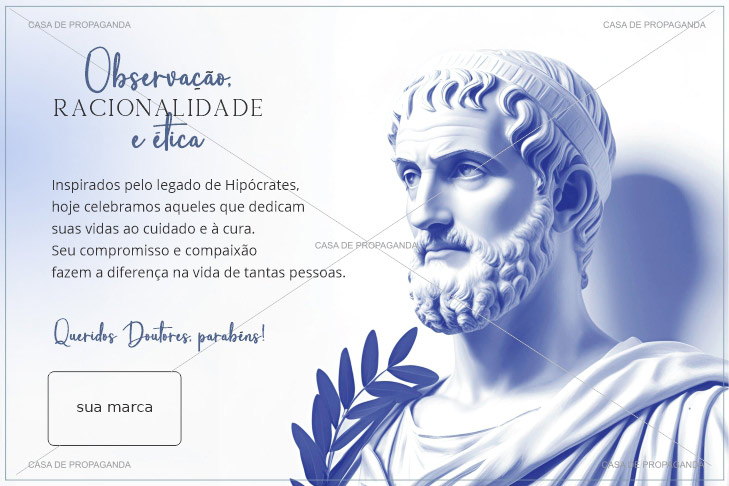Cartão Dia do Médico Hipócrates
