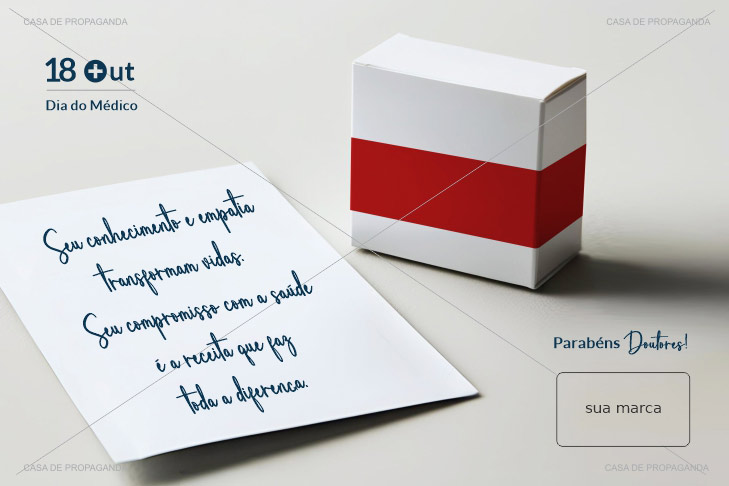 Cartão Dia do Médico Medicamento
