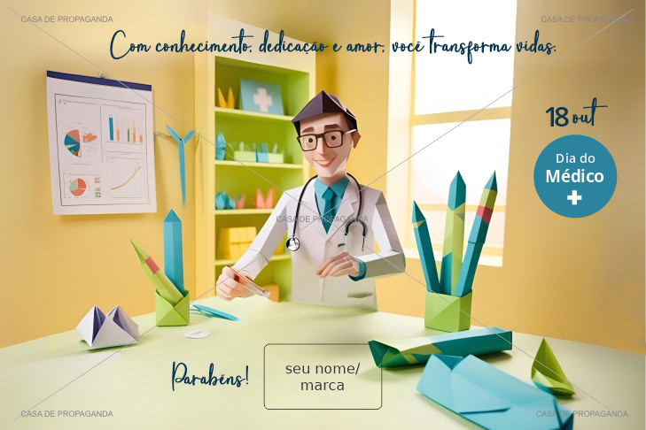 Cartão Dia do Médico Vidas