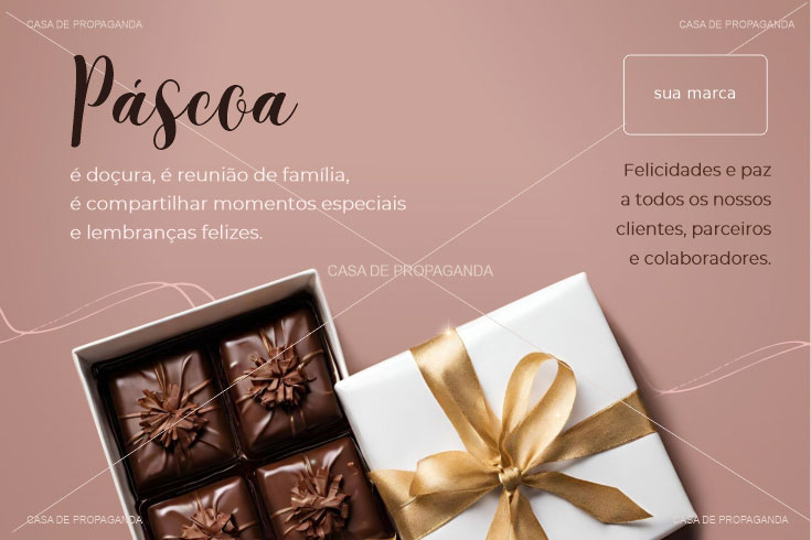 Cartão Chocolate de Páscoa Empresas